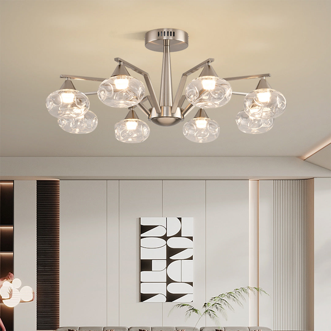 WINTERBOURNE SILVER STARBURST CEILING FIXTURE