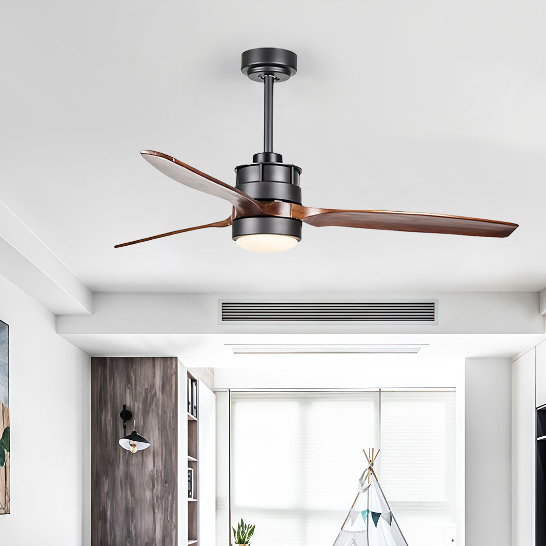 WINCHESTER MODERN AERO CEILING FAN WITH LED LIGHTING AND REMOTE CONTROL