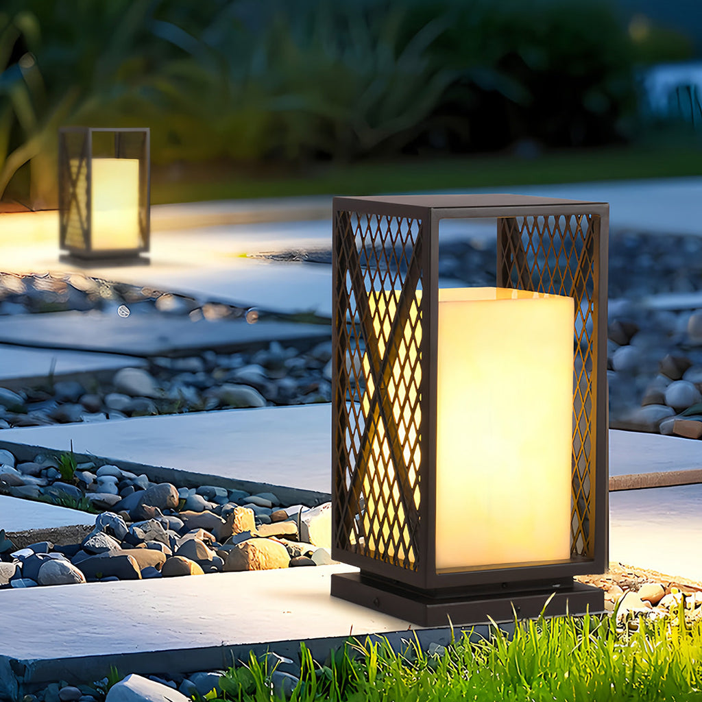 RAVENHURST SQUARE METAL OUTDOOR LANTERN, WEATHER-RESISTANT ILLUMINATION