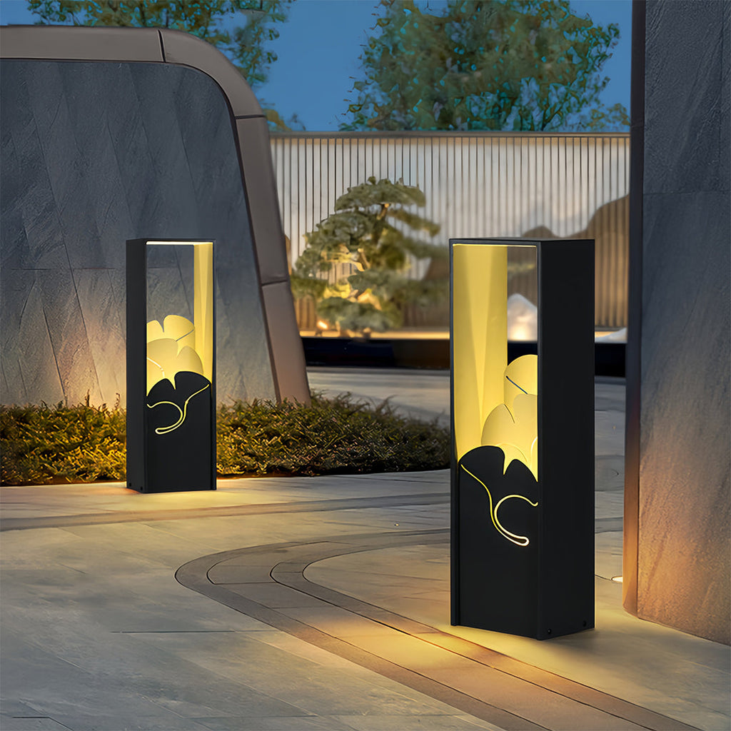 RAVENSWORTH BLACK ARTISANAL OUTDOOR BOLLARD ILLUMINATOR