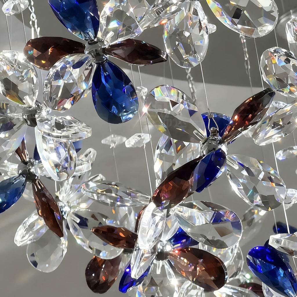 VIOLETTE CRYSTAL CEILING ORB, LUMINOUS ROMANTIC LIGHT FIXTURE