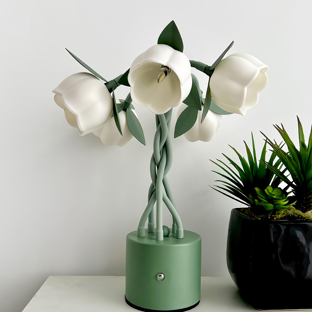 FENWICK VINTAGE GREEN FLEXIBLE STEM LAMP