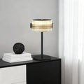 WINTHORPE IRON FRAME TABLE LANTERN WITH VINTAGE PS SHADE