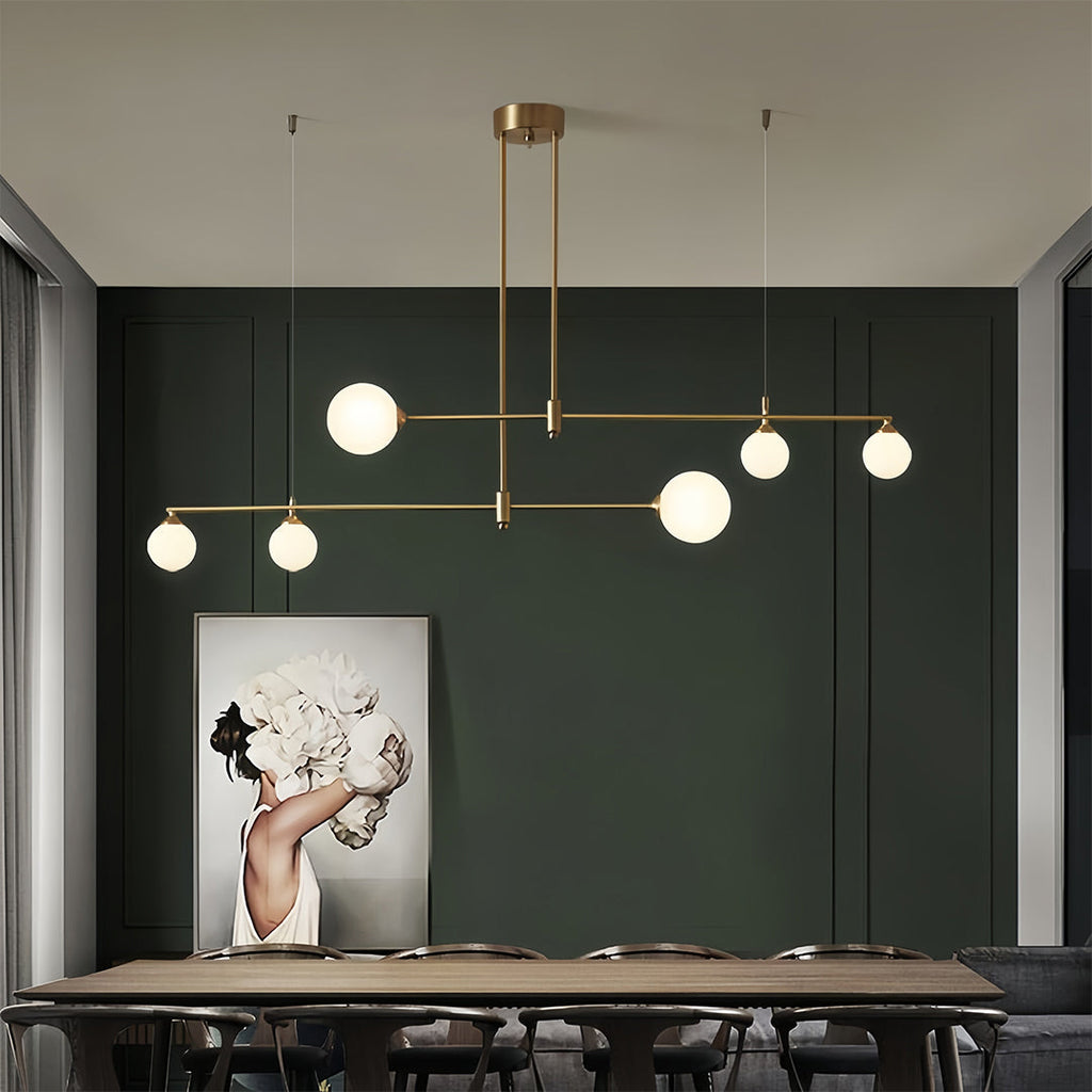 BRYCE BUBBLE GLASS HANGING LANTERN IN GOLD