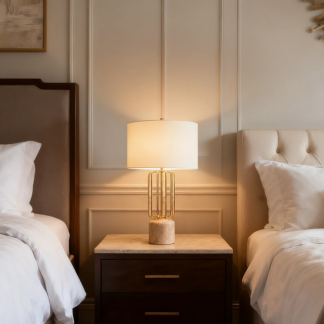 WINTHROP GEOMETRIC METAL TABLE LAMP WITH LED EYE-CARE TECHNOLOGY