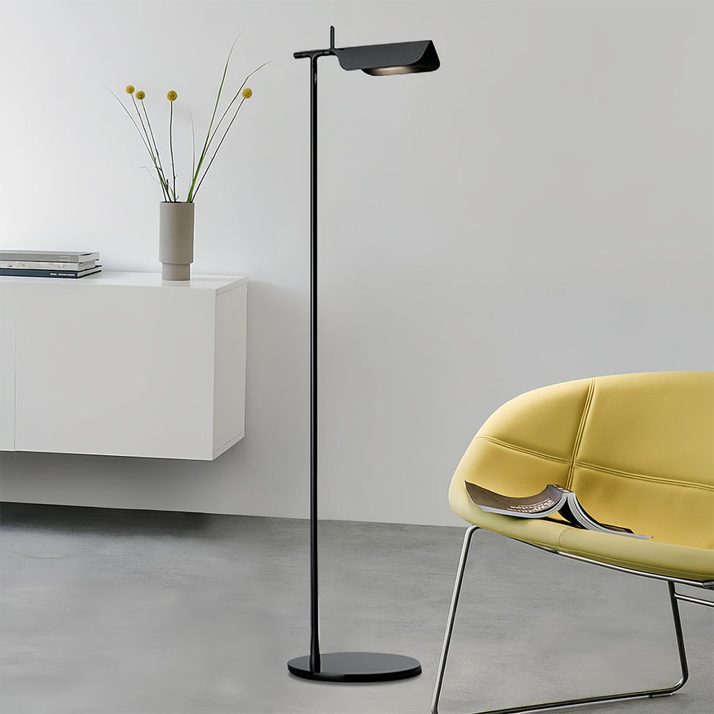 1. **LUMINAIRE VICTORIA ADJUSTABLE READING LAMP** - A sleek, dimmable LED floor lamp featuring a modern design, perfect for creating a cozy reading nook.

2. **PENROSE MODERN ILLUMINATOR** - A stylish dimmable LED floor lamp with a contemporary silhouette