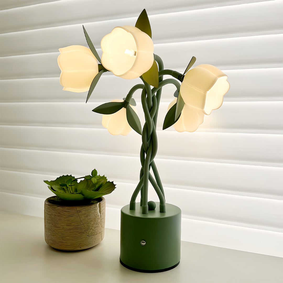 FENWICK VINTAGE GREEN FLEXIBLE STEM LAMP