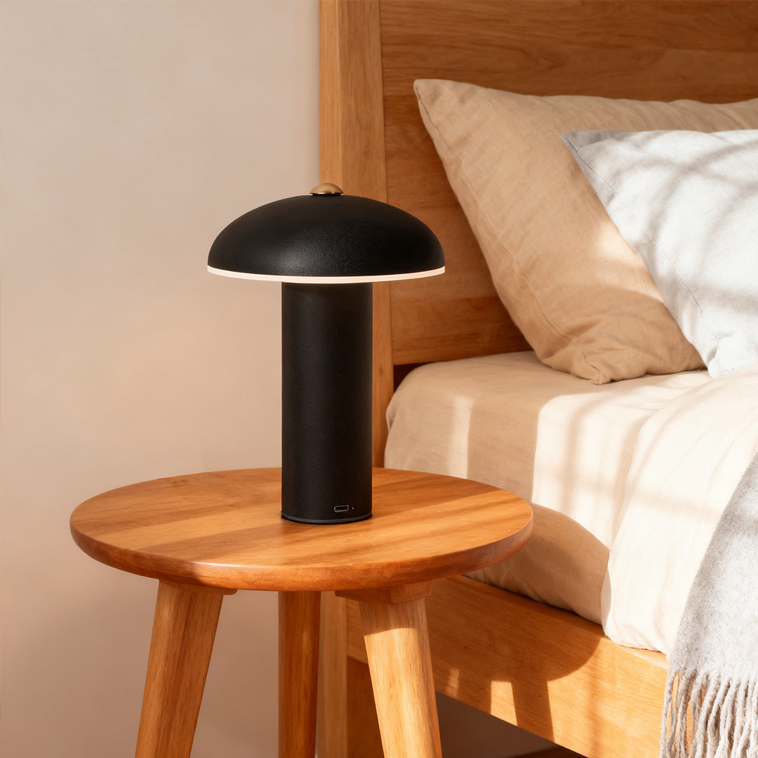 WINTHROP DIMMABLE IRON AND ACRYLIC TABLE LANTERN
