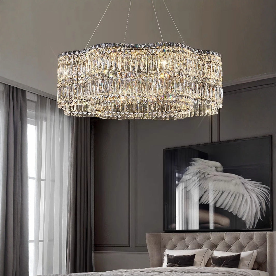WINTERBOURNE CRYSTAL SPHERE CHANDELIER, MODERN MINIMALIST DESIGN