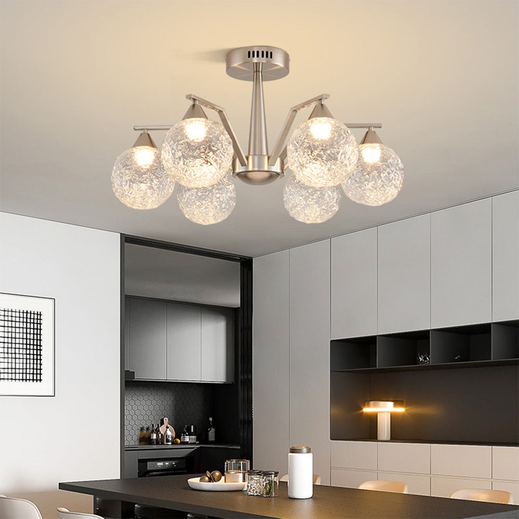 WINTERBOURNE SILVER STARBURST CEILING FIXTURE