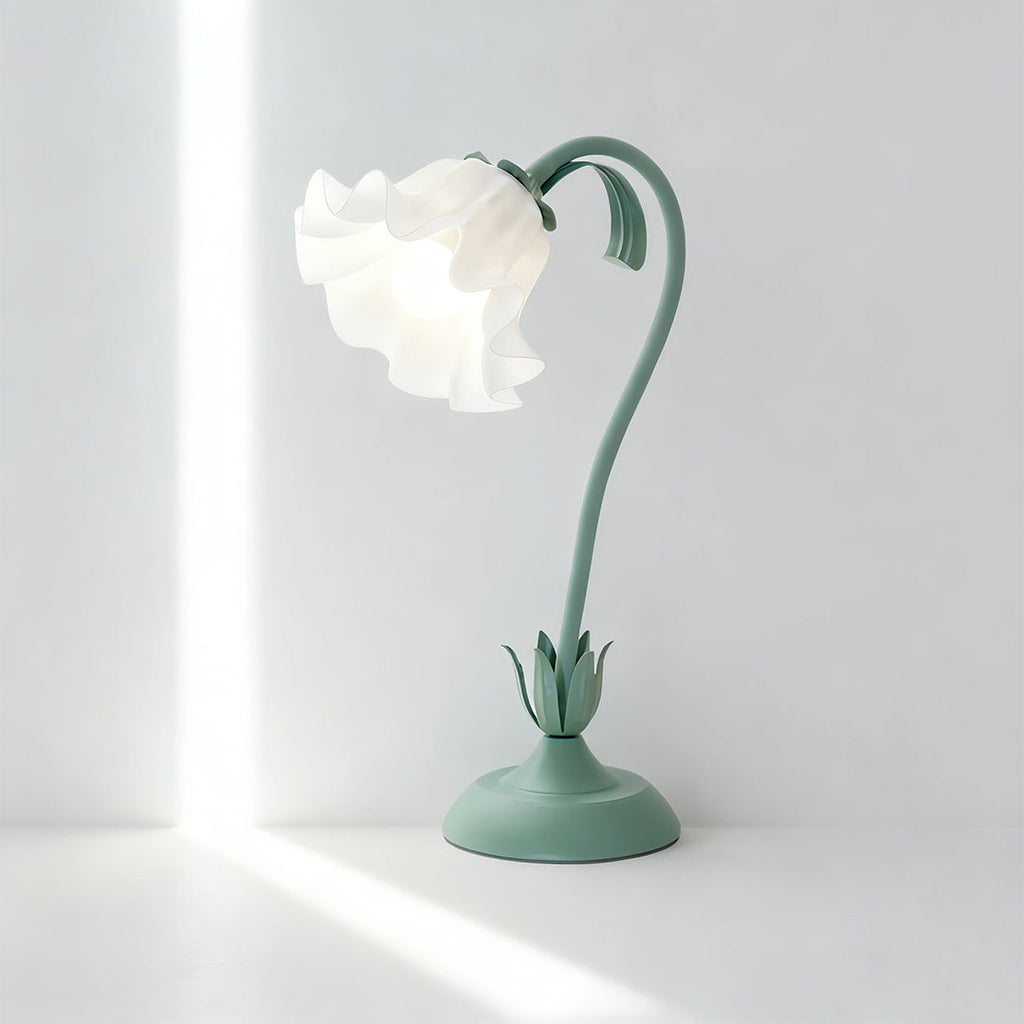 VERDANT AMARYLLIS TWISTED GLASS TABLE LAMP