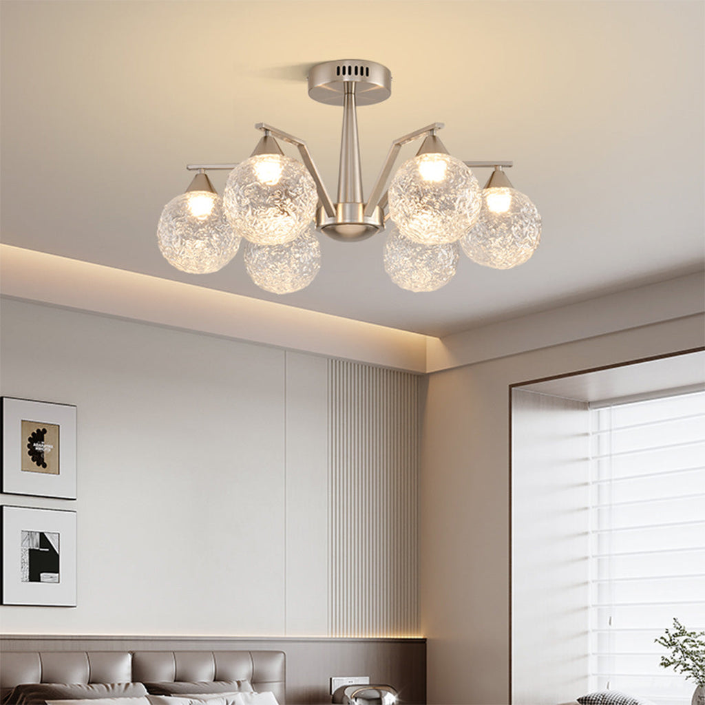 WINTERBOURNE SILVER STARBURST CEILING FIXTURE