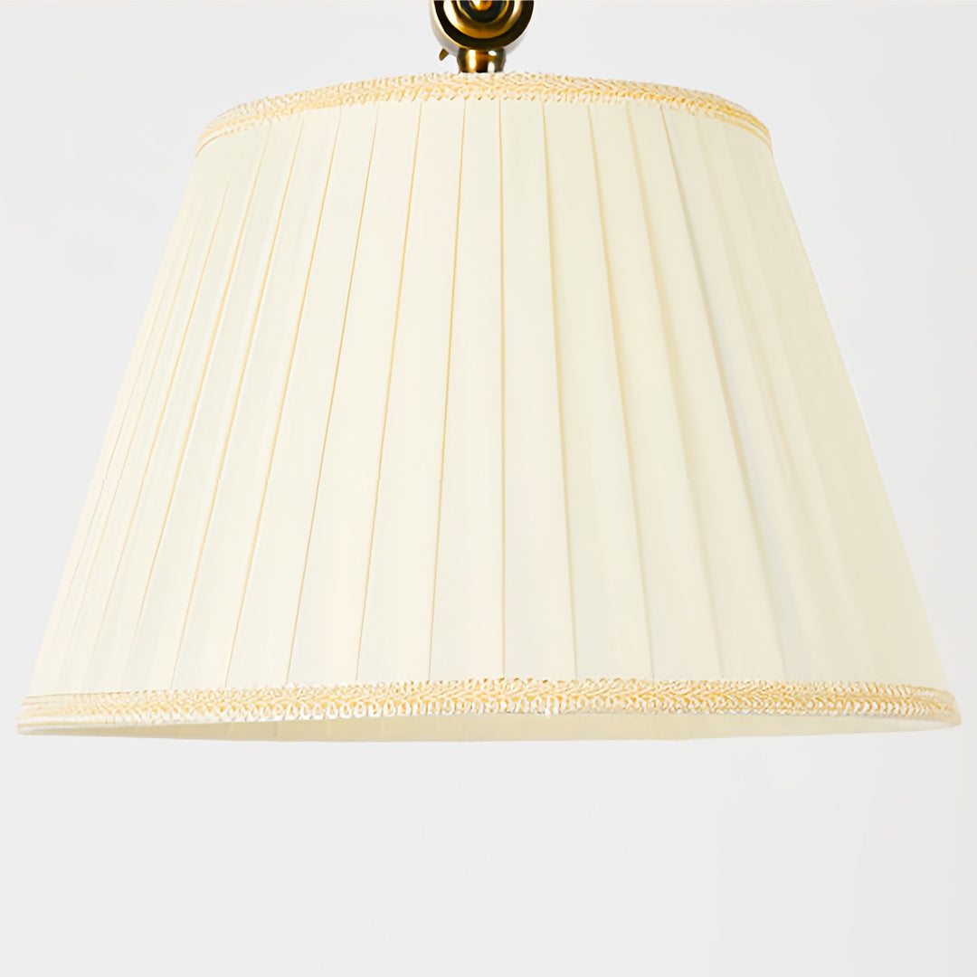 BRAMBLETON COPPER ARCHING LAMP WITH FABRIC SHADE
