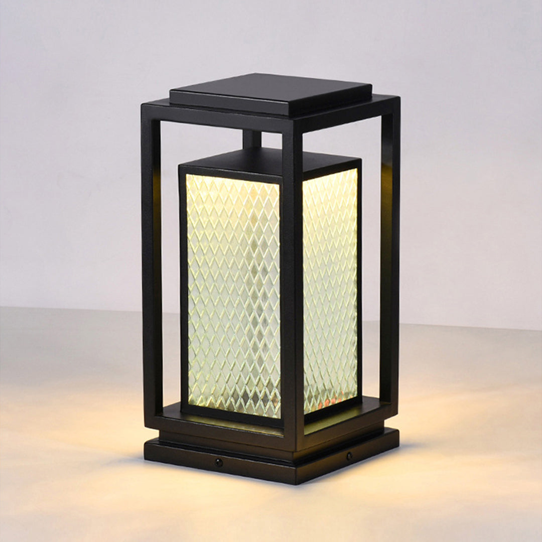 RAVENWOOD SQUARE WEATHERED GLASS GARDEN LANTERN