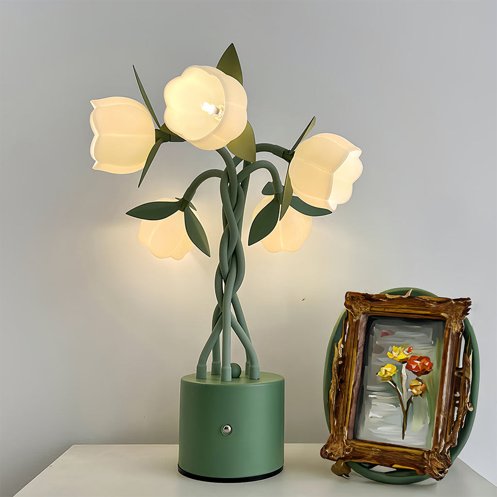 FENWICK VINTAGE GREEN FLEXIBLE STEM LAMP