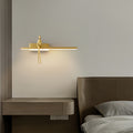 VINCENT GILDED FIGURE LED WALL LAMP