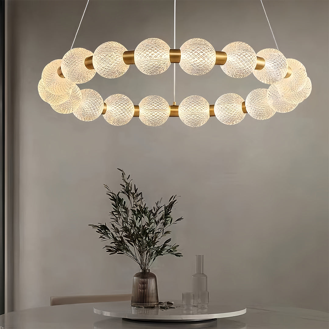 FENWICK CRYSTAL GLOBE ISLAND LIGHTING FIXTURE