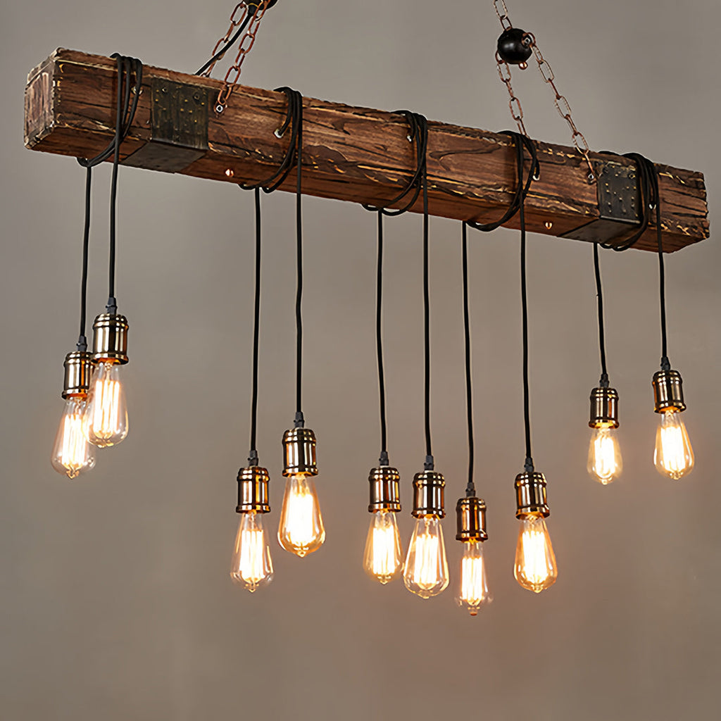 RAVENWOOD IRON AND TIMBER HANGING LANTERN