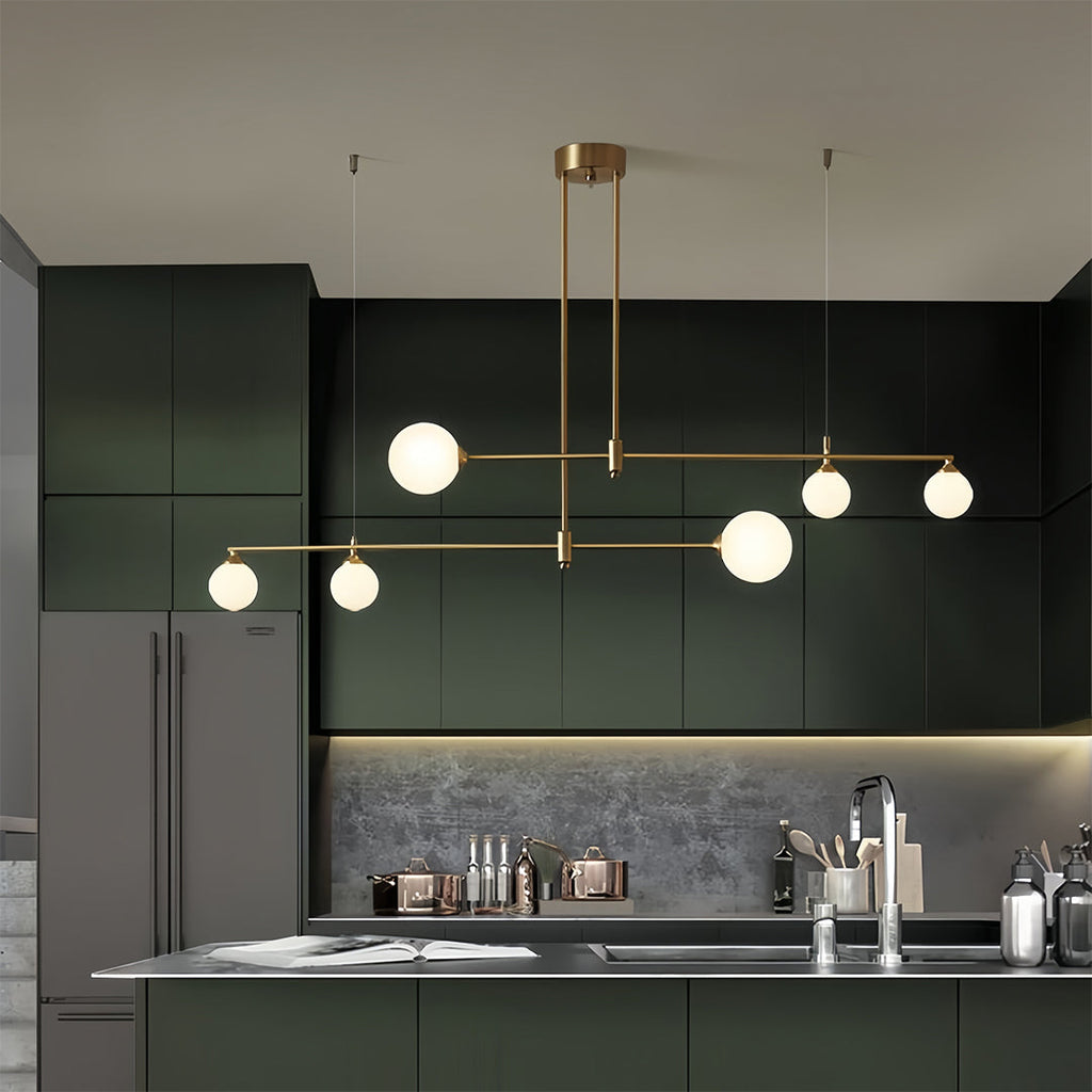 BRYCE BUBBLE GLASS HANGING LANTERN IN GOLD