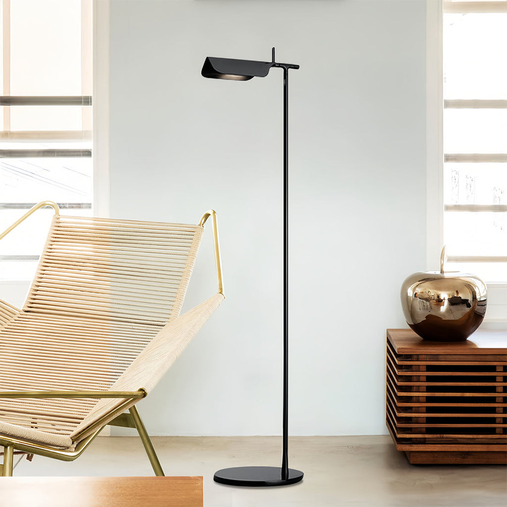 1. **LUMINAIRE VICTORIA ADJUSTABLE READING LAMP** - A sleek, dimmable LED floor lamp featuring a modern design, perfect for creating a cozy reading nook.

2. **PENROSE MODERN ILLUMINATOR** - A stylish dimmable LED floor lamp with a contemporary silhouette