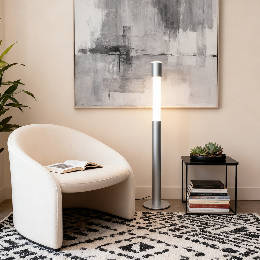 WINTHROP GRAY MINIMALIST FLOOR LAMP WITH INNOVATIVE DESIGN