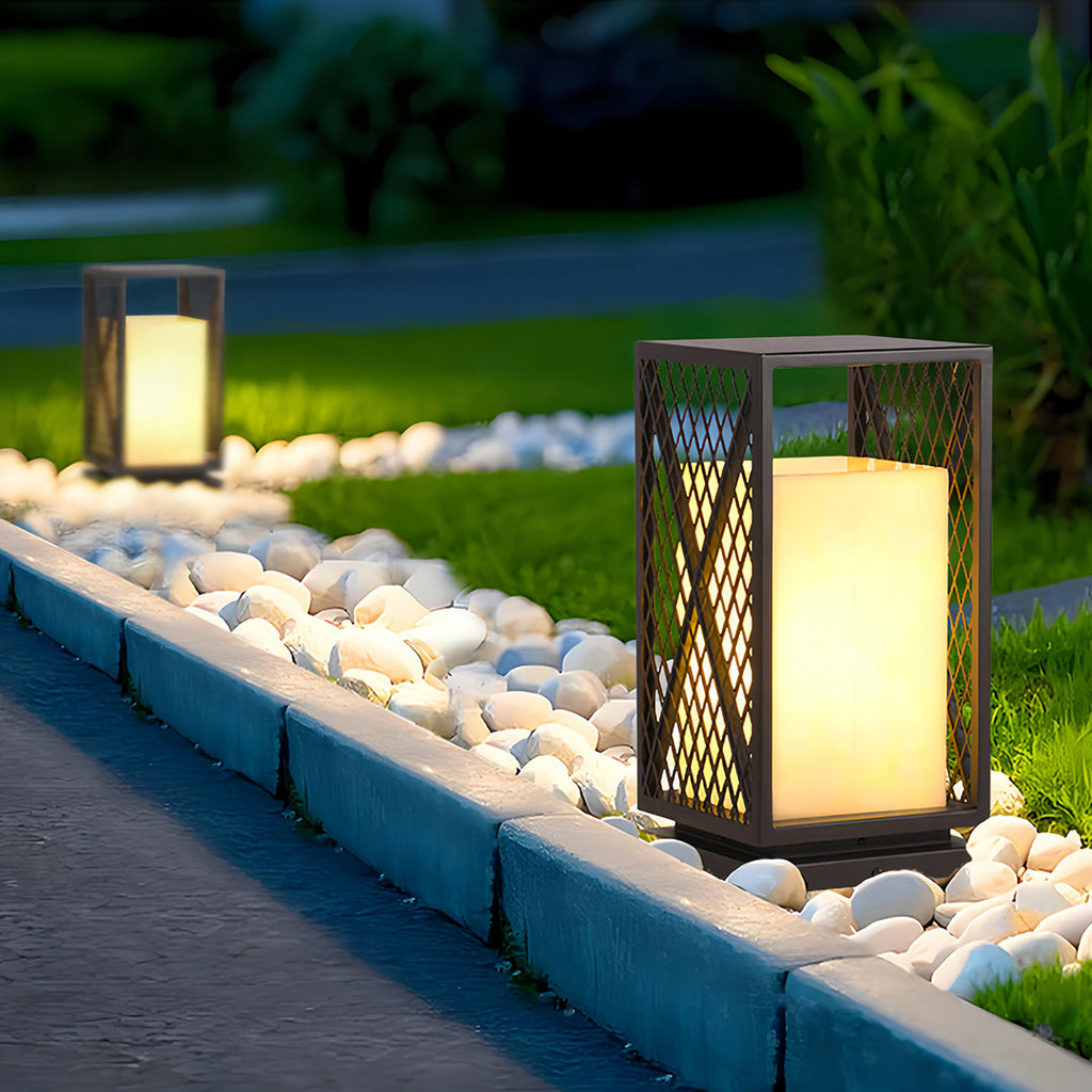 RAVENHURST SQUARE METAL OUTDOOR LANTERN, WEATHER-RESISTANT ILLUMINATION