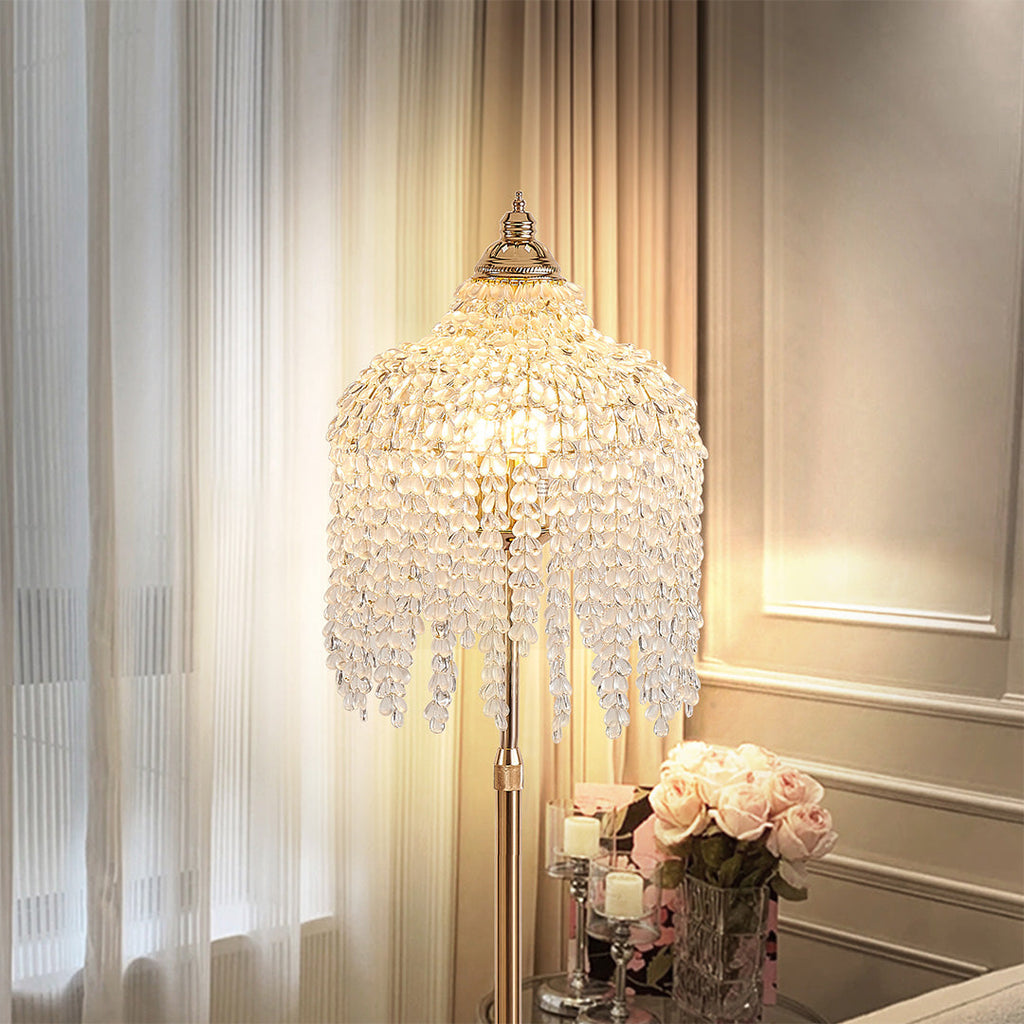 CHARLESTON CRYSTAL FLOOR LANTERN WITH LED GLOW