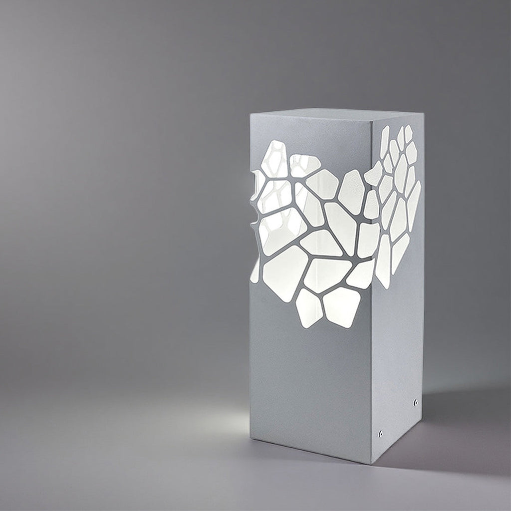 WINDSOR WHITE HOLLOW BOLLARD LANTERN FOR OUTDOOR LANDSCAPING