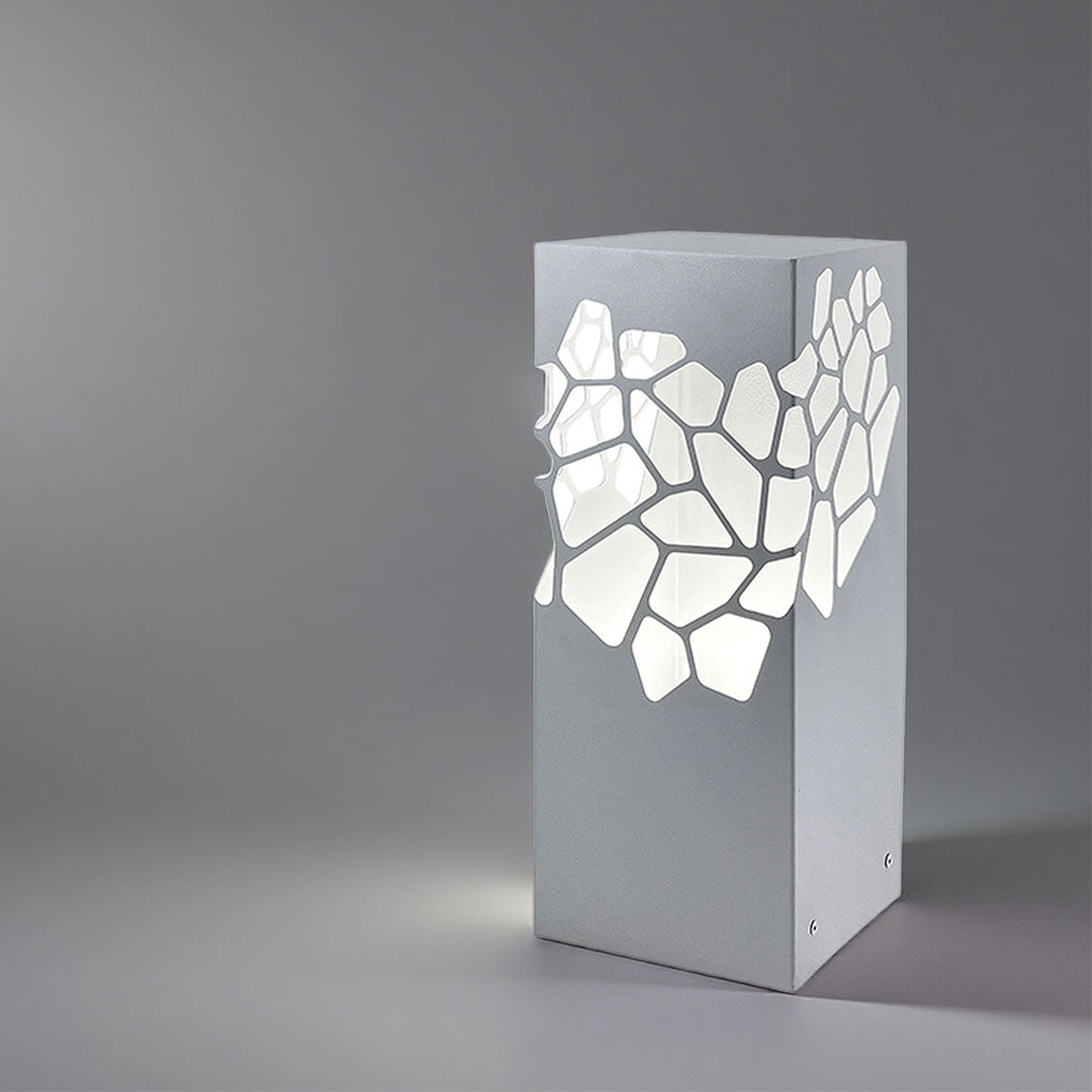 WINDSOR WHITE HOLLOW BOLLARD LANTERN FOR OUTDOOR LANDSCAPING