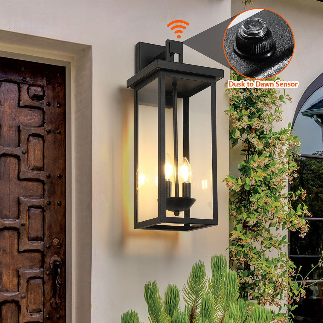 RAVENSHILL OUTDOOR COURTYARD LED WALL SCONCE - WEATHERPROOF BLACK FINISH