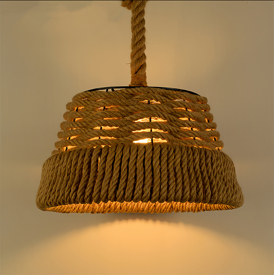 WINCHESTER ROPE-BOUND IRON PENDANT LAMP