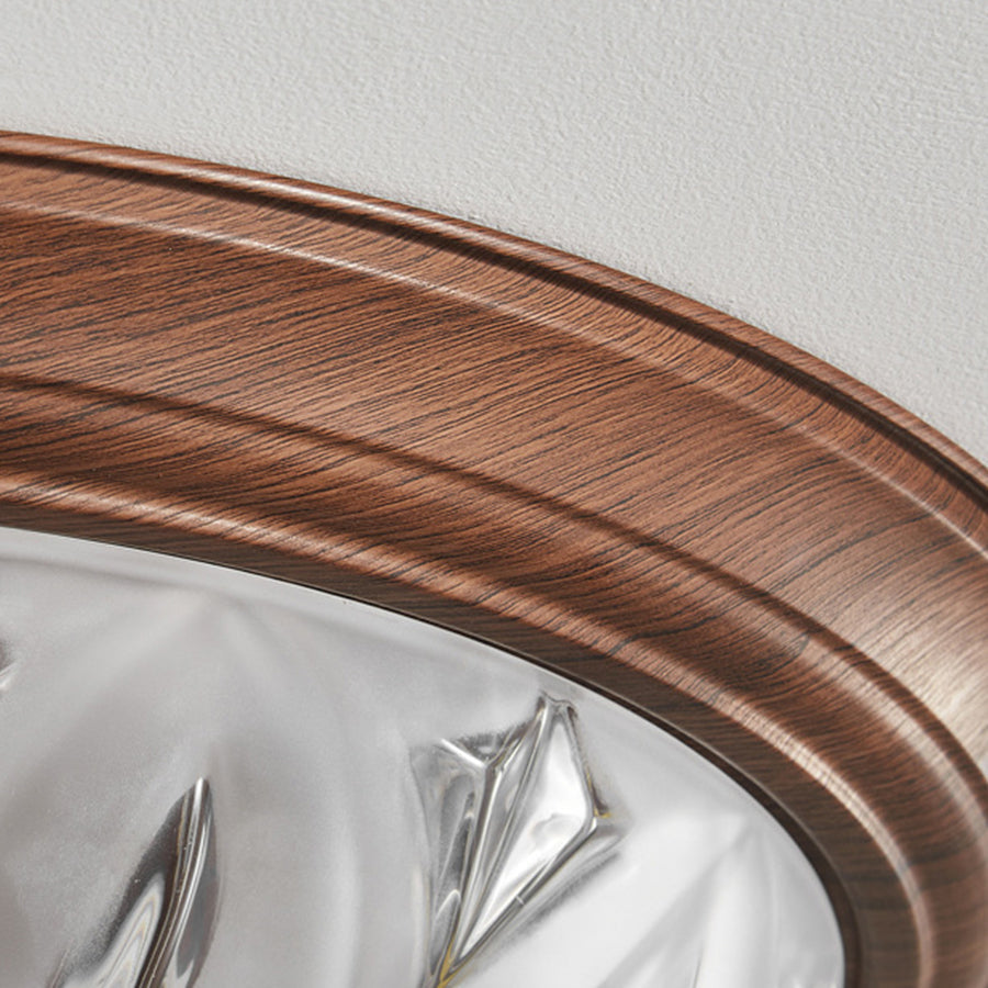 WINTHORPE WALNUT HUE FLUSH MOUNT LIGHTING