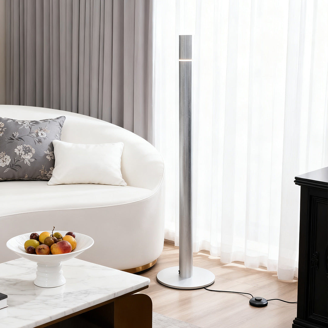 WINTHROP GRAY MINIMALIST FLOOR LAMP WITH INNOVATIVE DESIGN