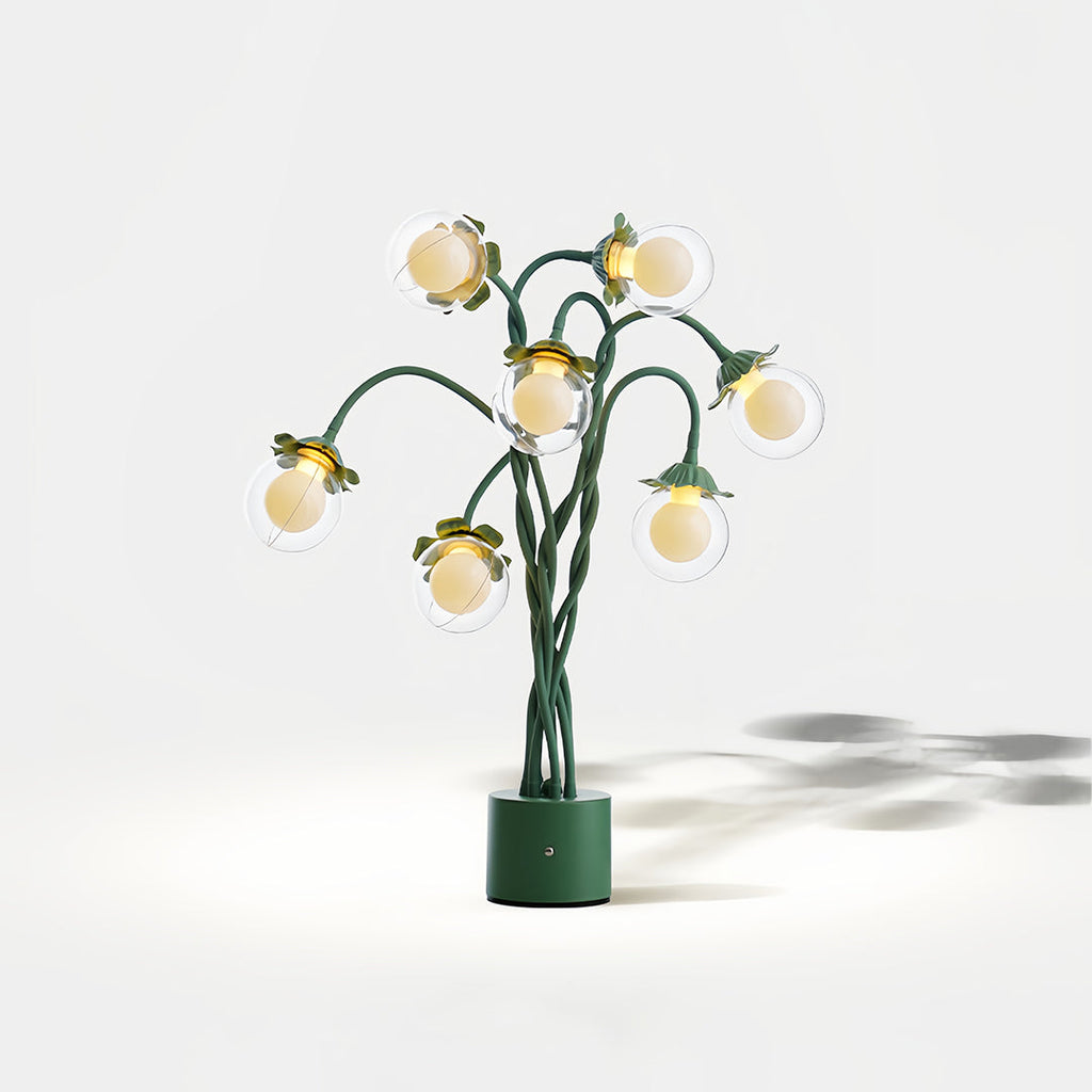 VERDANT BOUQUET GLOBE LAMP - Vintage Floral Illumination