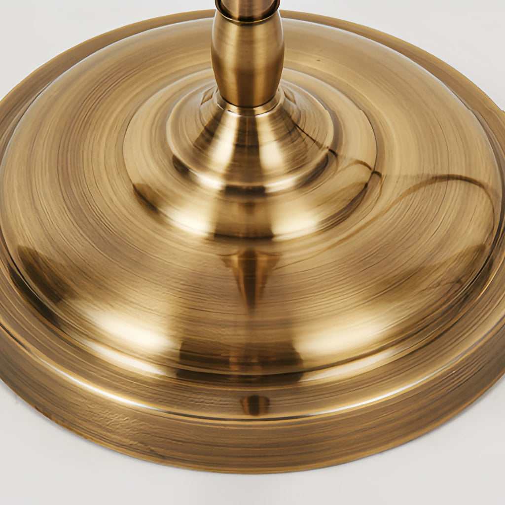 BRAMBLETON COPPER ARCHING LAMP WITH FABRIC SHADE
