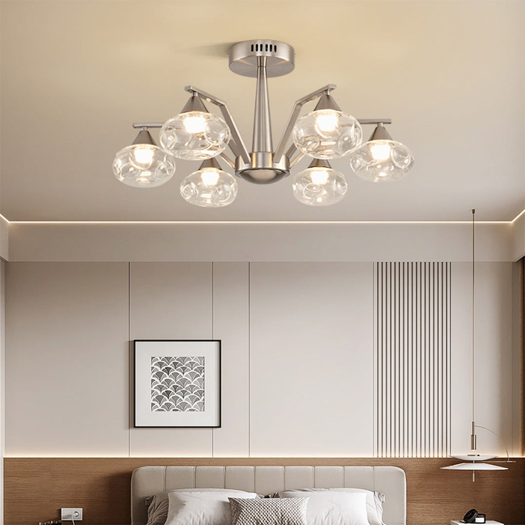 WINTERBOURNE SILVER STARBURST CEILING FIXTURE