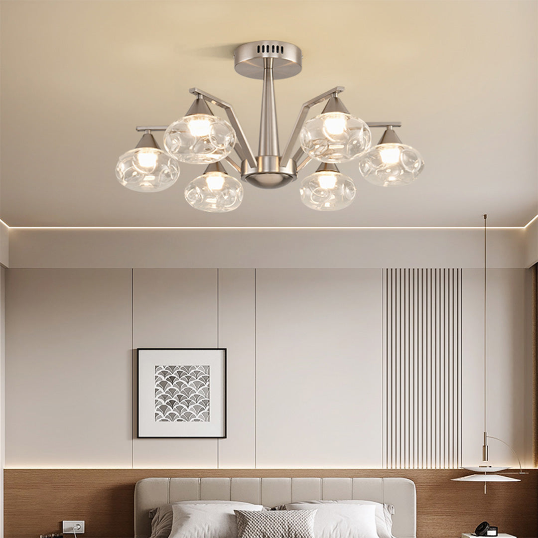 WINTERBOURNE SILVER STARBURST CEILING FIXTURE