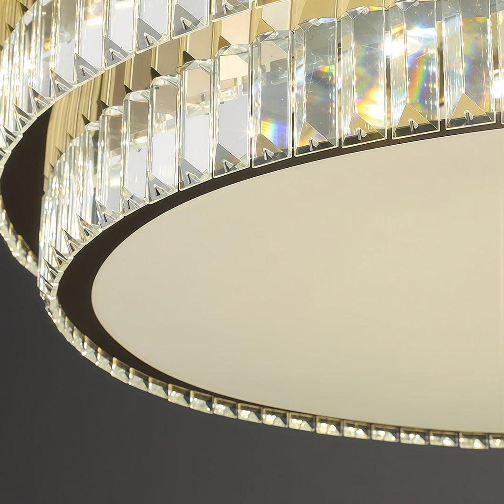 WINDSOR CRYSTAL RAY FLUSH MOUNT LUMINAIRE