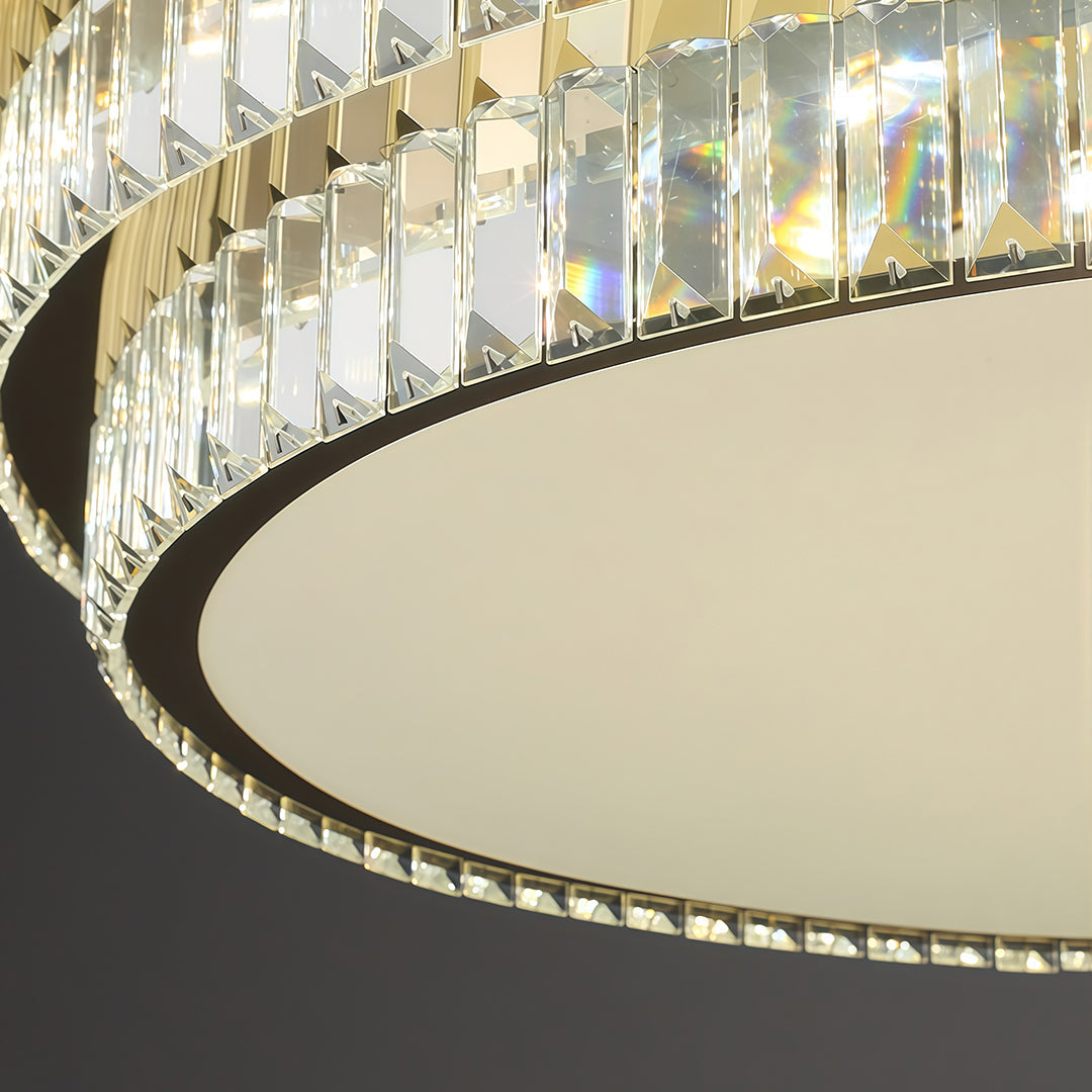 WINDSOR CRYSTAL RAY FLUSH MOUNT LUMINAIRE