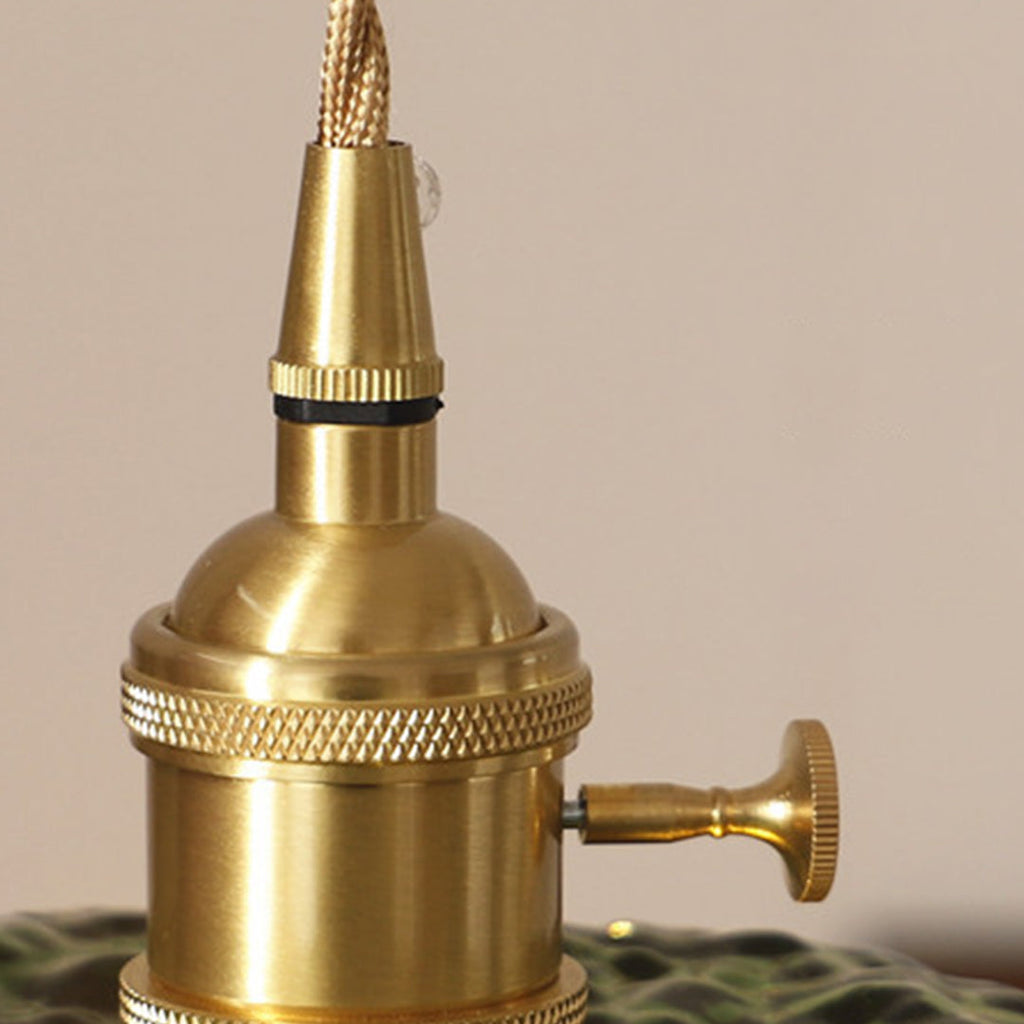 WINTERBOURNE HAMMERED GLASS AND BRASS HANGING LANTERN