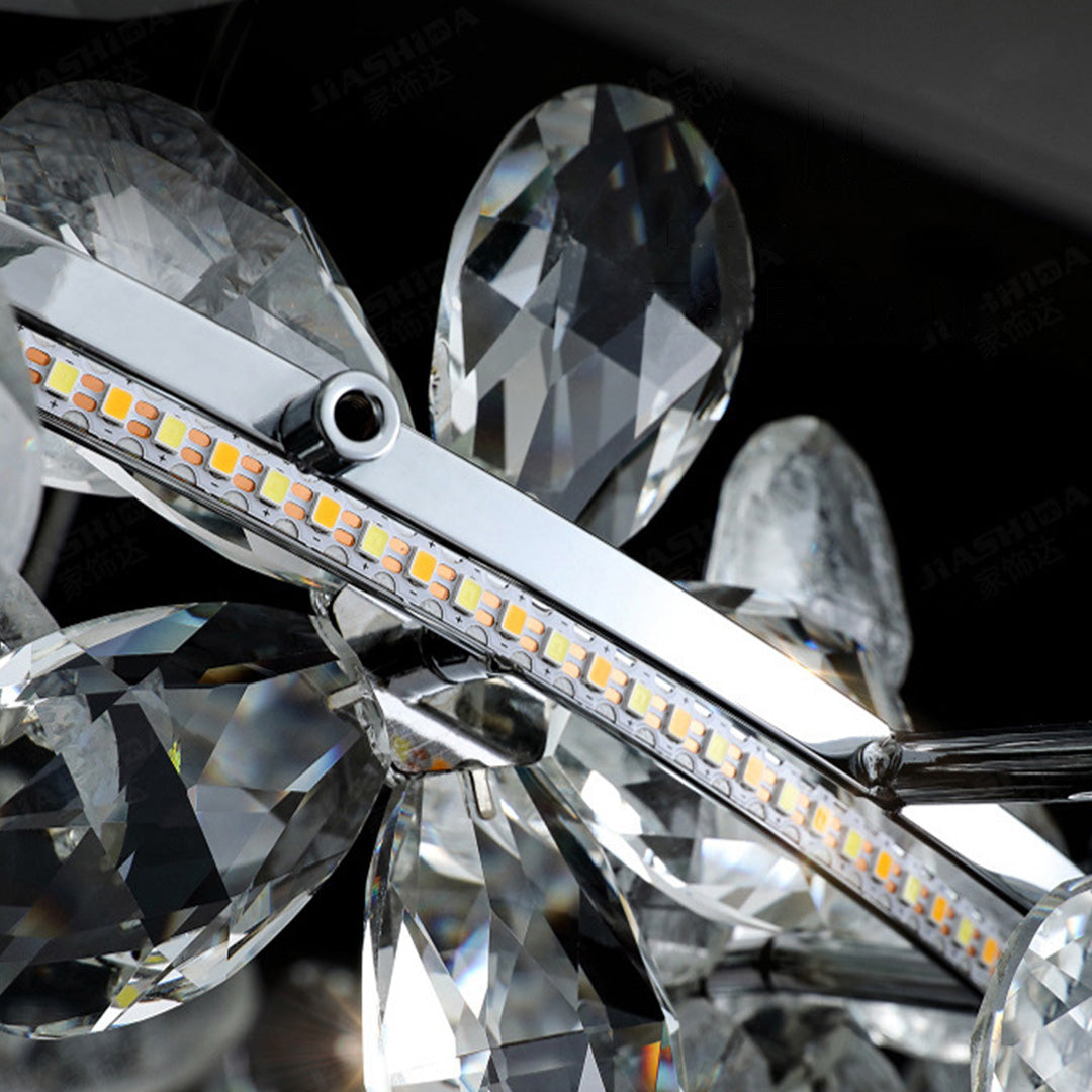 VIOLETTE FLORAL CRYSTAL CANDELABRA CHANDELIER