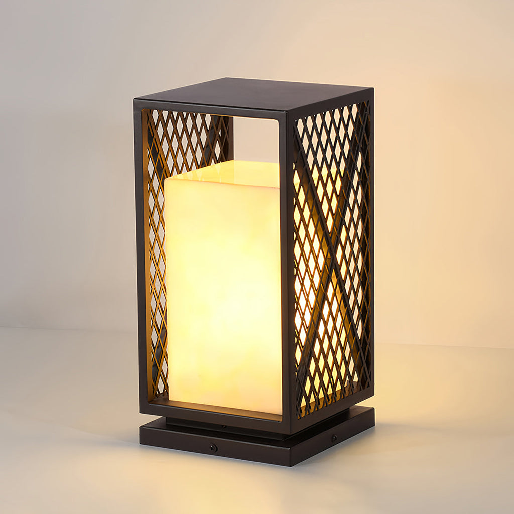 RAVENHURST SQUARE METAL OUTDOOR LANTERN, WEATHER-RESISTANT ILLUMINATION