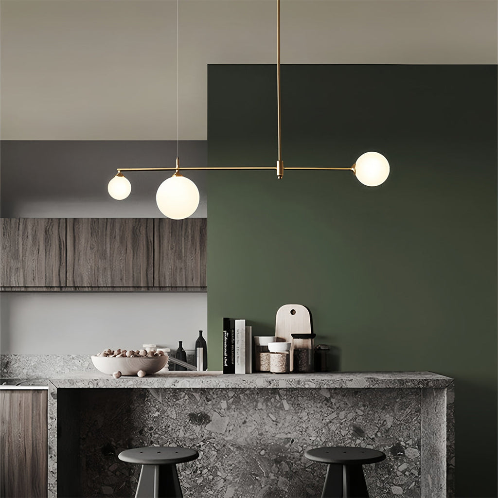 BRYCE BUBBLE GLASS HANGING LANTERN IN GOLD