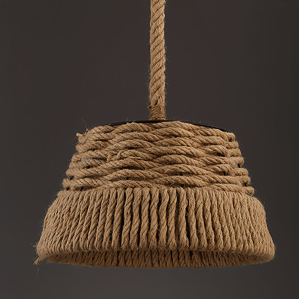 WINCHESTER ROPE-BOUND IRON PENDANT LAMP
