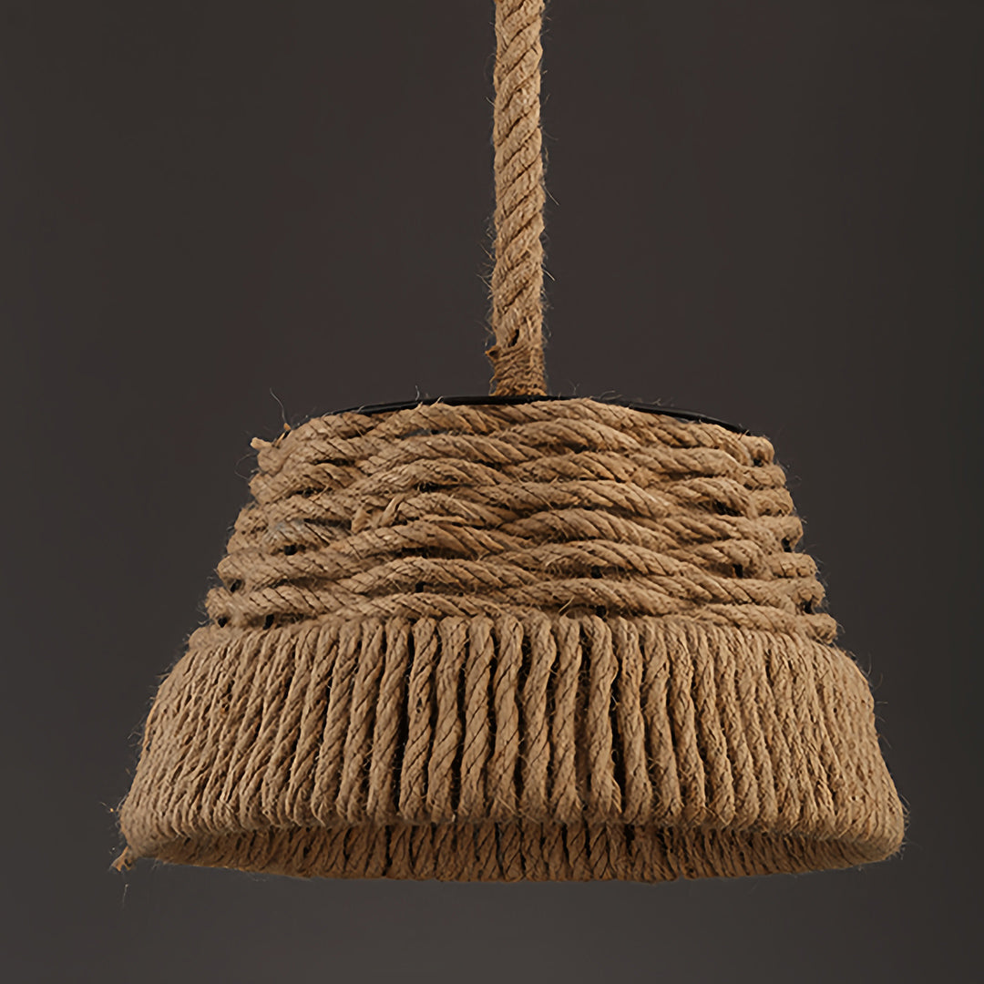 WINCHESTER ROPE-BOUND IRON PENDANT LAMP