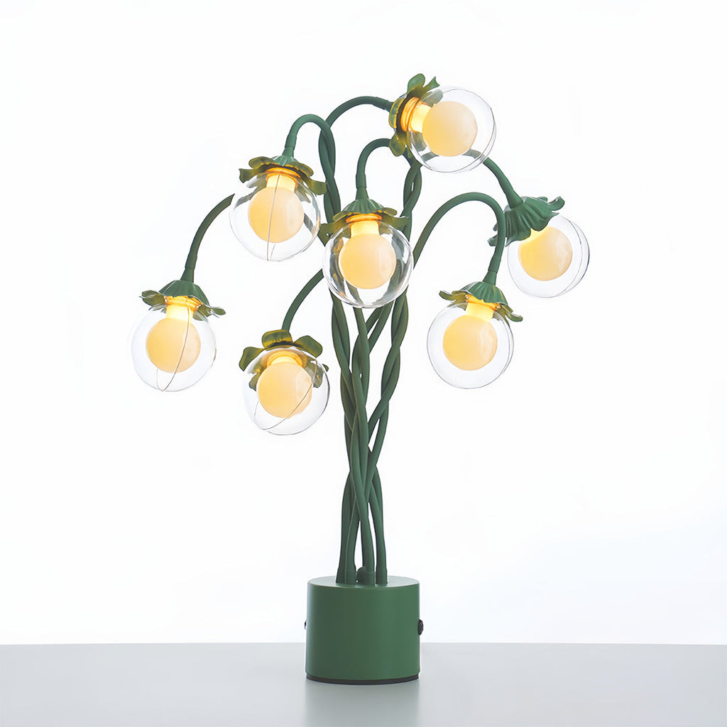 VERDANT BOUQUET GLOBE LAMP - Vintage Floral Illumination
