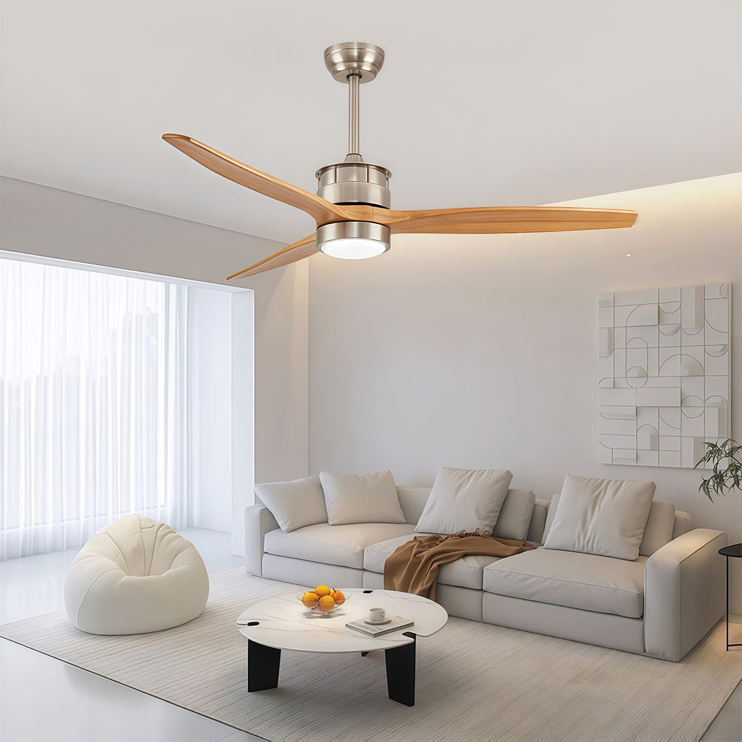 WINCHESTER MODERN AERO CEILING FAN WITH LED LIGHTING AND REMOTE CONTROL