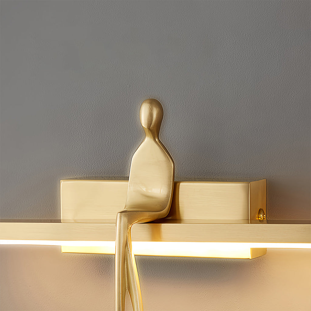 VINCENT GILDED FIGURE LED WALL LAMP