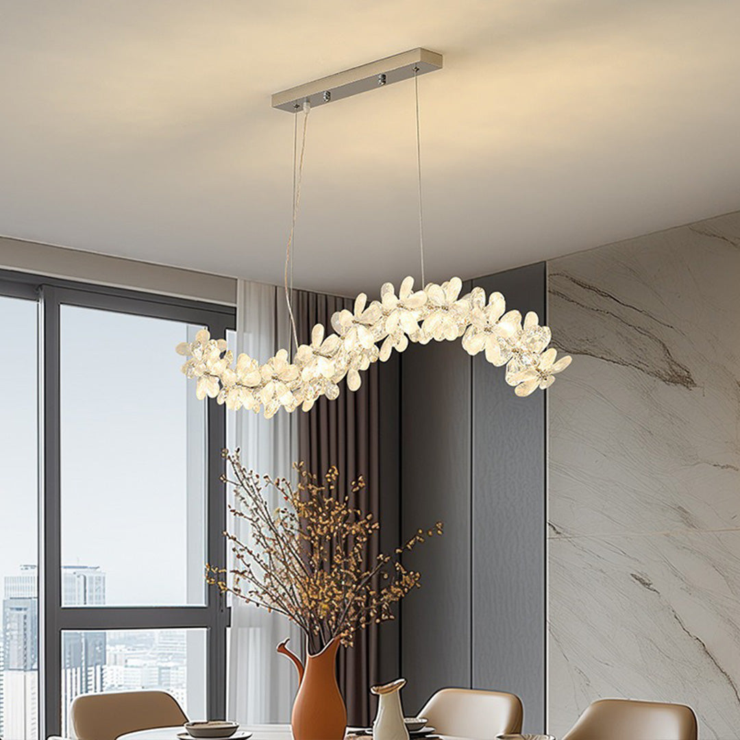 VIOLETTE FLORAL CRYSTAL CANDELABRA CHANDELIER