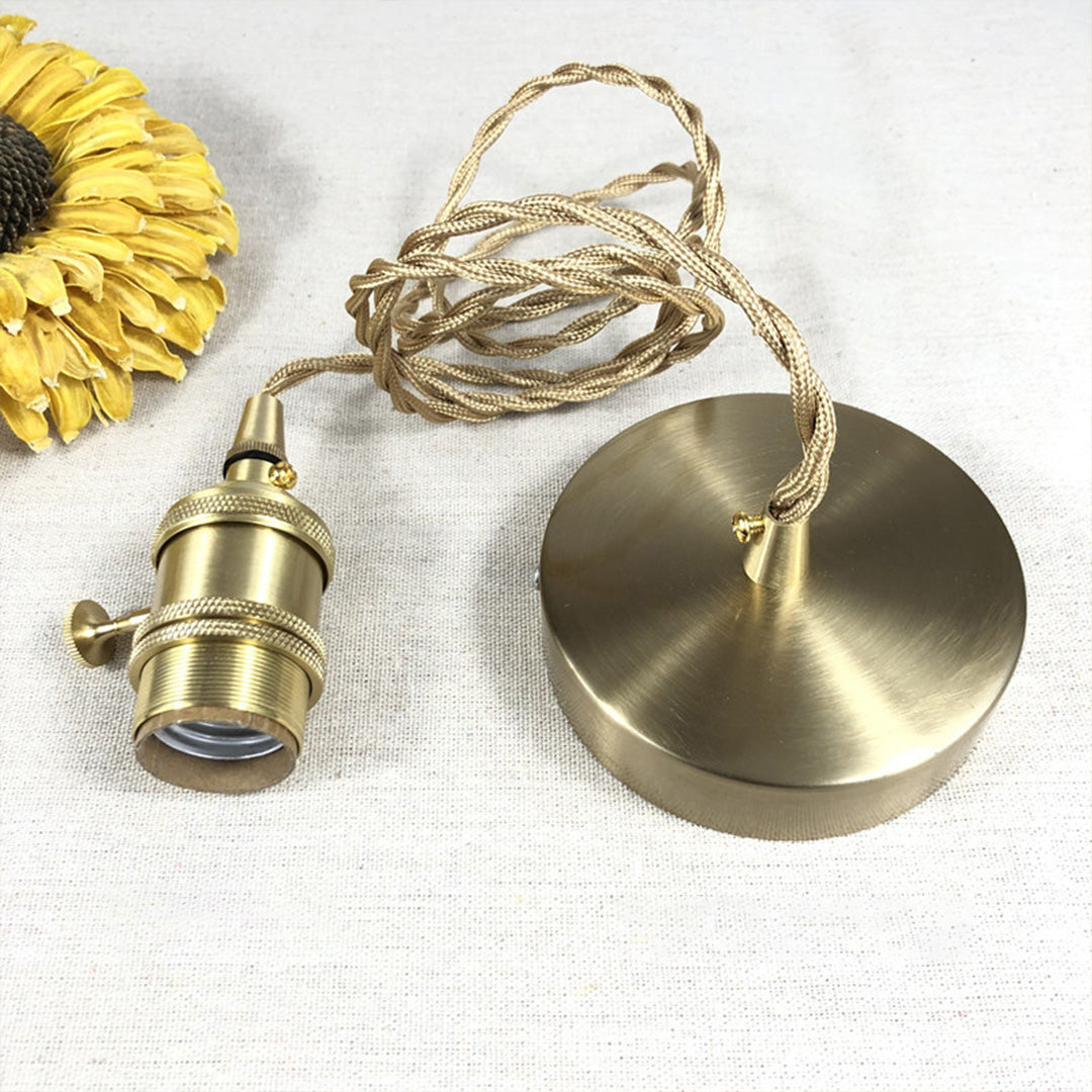 WINTERBOURNE HAMMERED GLASS AND BRASS HANGING LANTERN